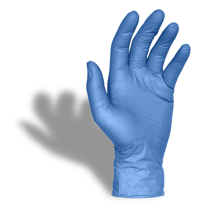 PPE gluv – blauer Einweghandschuh aus Nitril